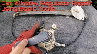 Step by step car window regulator repair using basic tools  Lancer 1993  nontimelaps [upl. by Theressa]