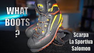 What Hiking Boots  Scarpa  La Sportiva and Salomon [upl. by Emilee]