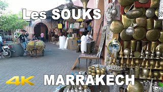 🇲🇦 MARRAKECH les souks  MAROC  4K [upl. by Ellehcirt664]