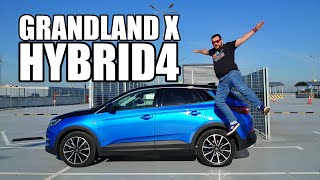 Opel Grandland X Hybrid4  300 hp AWD PHEV SUV ENG  Test Drive and Review [upl. by Nagn]