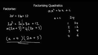 Factorising Harder Quadratics [upl. by Sidman533]