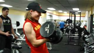 Bicep Curls Single Arm Curling 40 lbs [upl. by Yarg]