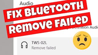 Remove Bluetooth Devices From Windows 10 Remove Failed Error Fix [upl. by Av724]