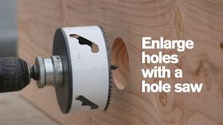 How to Enlarge a Hole With a Hole Saw [upl. by Eldreeda956]