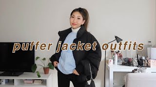 STYLING PUFFER JACKETS  CASUAL AND COMFY WINTER OUTFITS [upl. by Dorcas880]