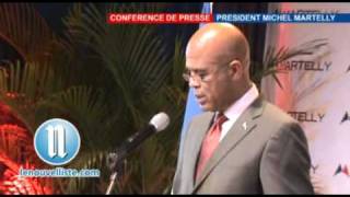 Conference de presse President Michel Martelly [upl. by Aicsila149]