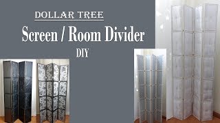 Screen  Room Divider 6ft  Dollar Tree DIY  Movable Partition [upl. by Enelec]