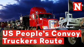 Everything To Know About The US People’s Convoy Truckers’ Route To DC [upl. by Aimac]