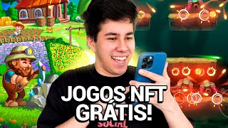 TOP 5 MELHORES JOGOS NFT GRÁTIS PARA LUCRAR SEM GASTAR NADA [upl. by Kcirredal883]