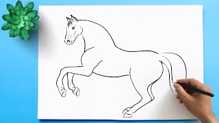 How to Draw a Cartoon Horse [upl. by Alidus614]