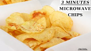 Crispy MICROWAVE Potato Chips  Just in 3 Minutes  Top Tasty Recipes [upl. by Weismann]