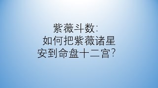 紫微斗数：如何把紫薇诸星安到命盘十二宫？ [upl. by Paquito683]