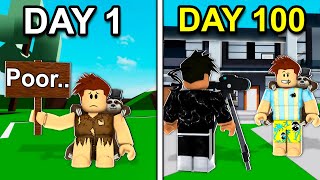 I Spent 100 Days On Roblox Brookhaven [upl. by Accire]