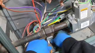 Replacing a flame sensor on a Rheem furnace [upl. by Ariek]