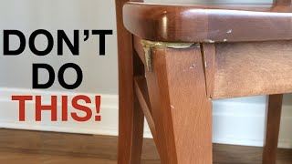 Bad Furniture Repair and How to Fix It  Woodworking Restoration [upl. by Virg]