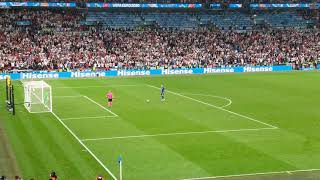 Full Penalty Shootout Italy vs England in EURO 2020 Final  View from stadium [upl. by Aketal]