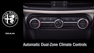 Dual Zone Climate Control  2018 Giulia  Alfa Romeo USA [upl. by Ylrae]