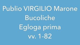 Virgilio  Bucoliche  Egloga prima  vv 182 [upl. by Nehgam321]