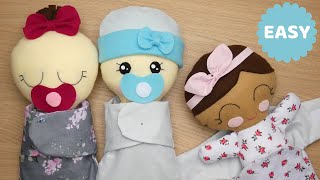 How to sew Baby Doll with Swaddle Wrap  FREE Sewing Tutorial [upl. by Cathrin502]