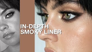 INDEPTH SMOKY EYELINER TUTORIAL 🖤 Julia Adams [upl. by Dayle]