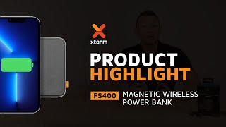 Xtorm Magnetic Power bank FS400u MagSafe Compatible product highlight [upl. by Annohsed512]