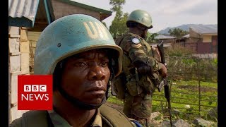 Congo UN peacekeepers patrol  BBC News [upl. by Ojyram]