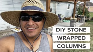 DIY Stone WRAPPED COLUMNS [upl. by Dole312]