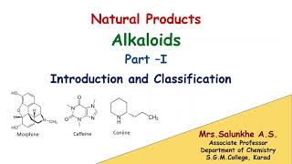 Natural Products Alkaloids Part I  Introduction and Classificationchemistry alkaloid pharmacy [upl. by Gluck823]