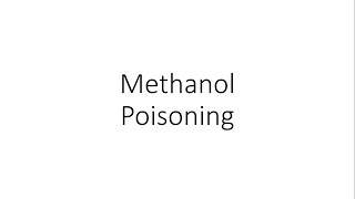 Methanol Poisoning  Toxicology FMT [upl. by Elidad132]