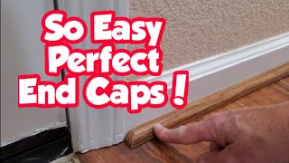 How to Cut Perfect Quarter Round Molding End Caps  The Easy Way [upl. by Ellegna565]