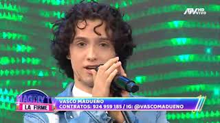 Vasco Madueño hijo de Guillermo Dávila sorprende cantando en vivo en Magaly TV la firme [upl. by Zile]