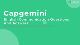 Capgemini English Communication Test Questions and Answers [upl. by Nottap]