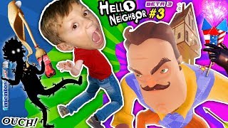 SCARY HELLO NEIGHBOR DREAM SHADOW MAN FGTEEV BUTT KICKED COKE amp MENTOS EXPERIMENT Basement Beta 3 [upl. by Adna]