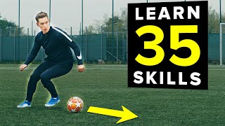 1 HOUR of tutorials  Learn 35 football skills [upl. by Chaunce749]