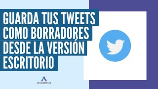 ¿Cómo guardar un tweet como borrador en la versión web [upl. by Atsahs837]