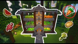 MINECRAFT  Invernadero🍉 COMPACTO para Cultivos🌾Tutorial 116 [upl. by Fan]