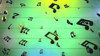 Music Notes Background loop  Green Screen Motion Graphics Animated Background Copyright Free [upl. by Izawa]