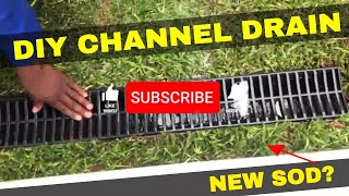 DIY DRAINAGE SYSTEM l How to Install  Waterform System  New Sod  Better Landscape Drainage [upl. by Sundin]