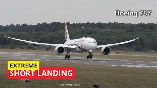 Extreme short landing Boeing 787 [upl. by Cannice]