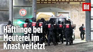 Gefängnismeuterei Polizei stürmt Knast in Thüringen  JVA Untermaßfeld [upl. by Gytle560]