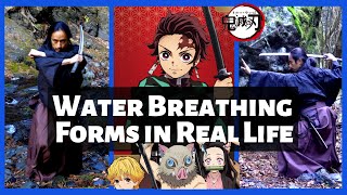 Demon Slayer  Water Breathing  All 11 Forms  Real Life  水の呼吸のリアルをやってみた [upl. by Temple]