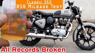 BS6 Classic 350 mileage test  Excellent Mileage Royal Enfield BS6 [upl. by Isaacs]