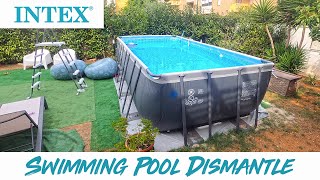 AboveGround Swimming Pool Dismantling and Storing  IntexBestway [upl. by Etteve97]