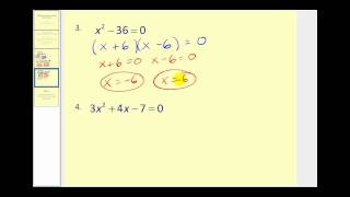 Solving Quadratic Equations by Factoring [upl. by Kandace487]