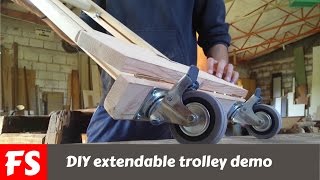 DIY extendable trolley FS WoodWorking [upl. by Vivi]