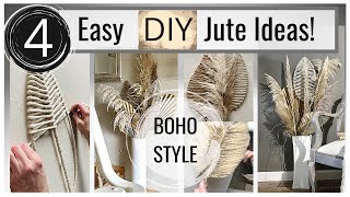 DIY Room Decor Ideas with Jute  Chalk Paint Home Decor [upl. by Dyna]